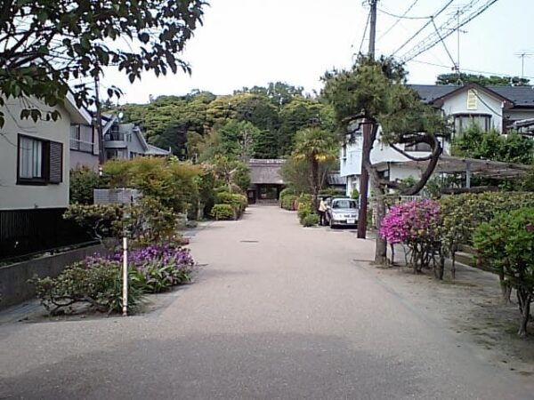 常楽寺前の住宅地